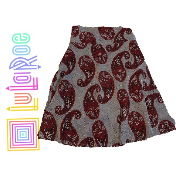 Lovely Paisley LuLaRoe Skater Skirt Sz. Large - Picture 2 of 4